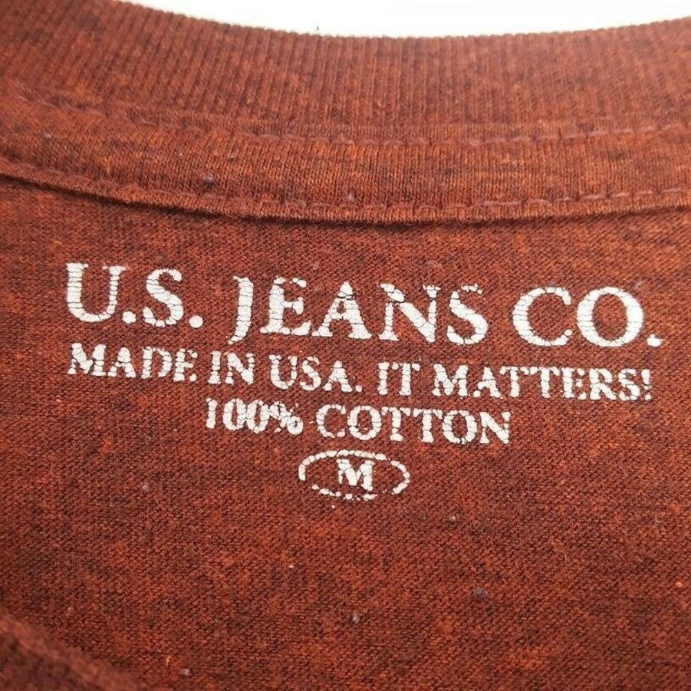 US Jeans Co Los Angeles Surf City Jack Daniels Label Parody Tee T-Shirt Red Size - Picture 3 of 8